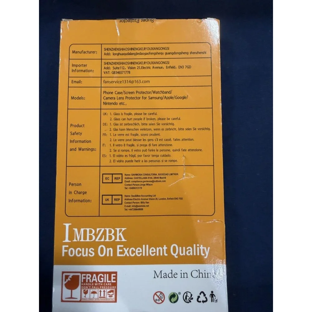 IMBZBK Screen Protector for Samsung/Apple/Google/Nintendo, Tempered Glass 3-Pack